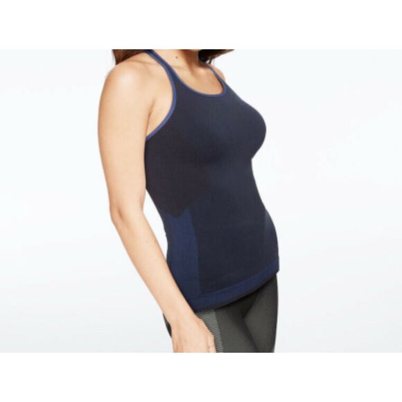 Victoria's Secret PINK Seamless RacerBack Tank Top Medium M Blues - Picture 1 of 5